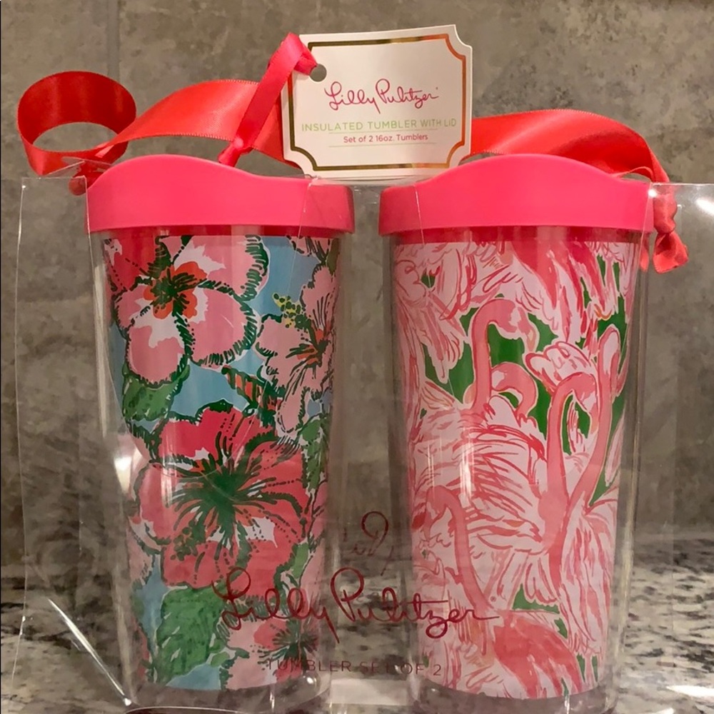 Lily Pulitzer Insulated Tumbler with Lid (2-set)